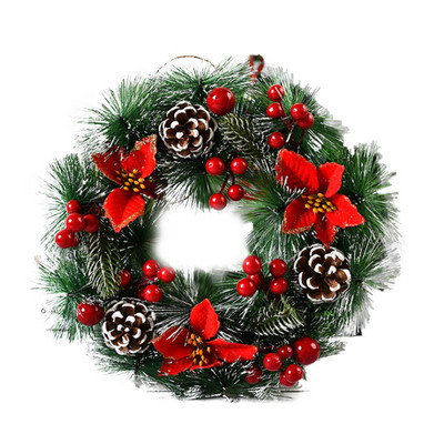 Uus jõulukaunistus pärg Käsitsi valmistatud simulatsioon Jõulupärja uks rippuvad aknarekvisiidid, kaunistus