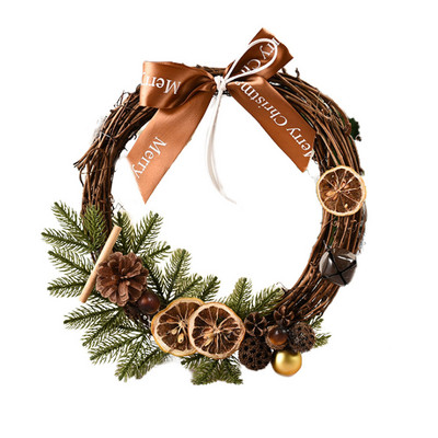 Uus jõulukaunistus pärg Käsitsi valmistatud simulatsioon Jõulupärja uks rippuvad aknarekvisiidid, kaunistus