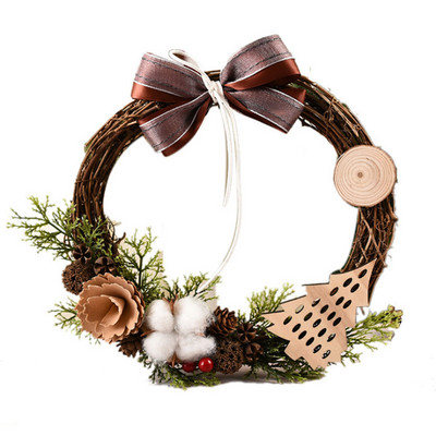 Uus jõulukaunistus pärg Käsitsi valmistatud simulatsioon Jõulupärja uks rippuvad aknarekvisiidid, kaunistus