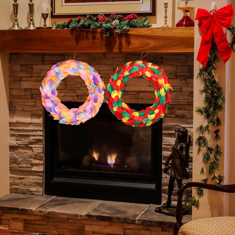 33cm Decoratiuni Coroniță de Paște Ghirlandă de Toamnă pentru Decorarea Casei de Crăciun ușă din față