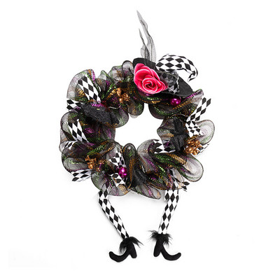 Halloween veniec zavesný lebka duch dekorácie predné halloweenske párty dvere zavesné okno vence rekvizity pozadie dekorácia