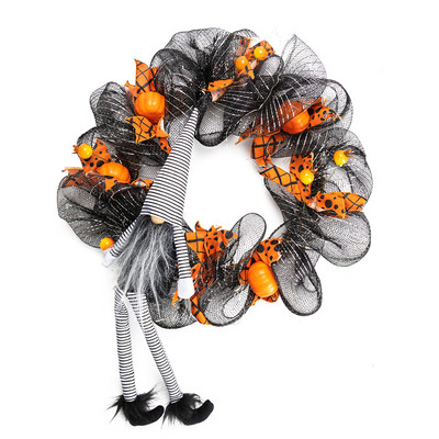 Halloween veniec zavesný lebka duch dekorácie predné halloweenske párty dvere zavesné okno vence rekvizity pozadie dekorácia