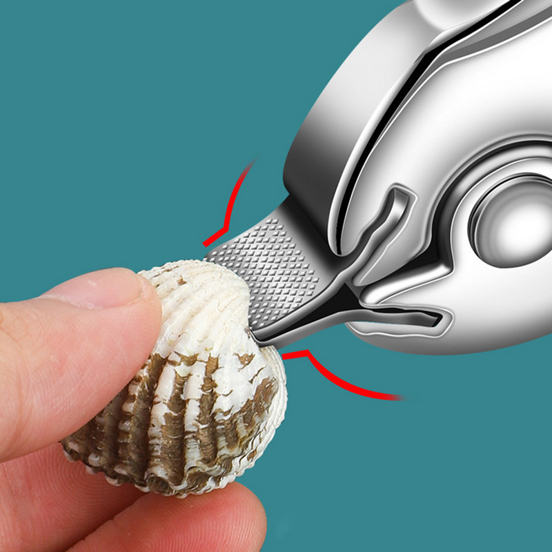 Deschizător de scoici din aliaj de zinc Clește multifuncțional pentru scoici de sânge Deschidetor de cleme pentru coajă Unelte durabile pentru fructe de mare Accesorii de bucătărie