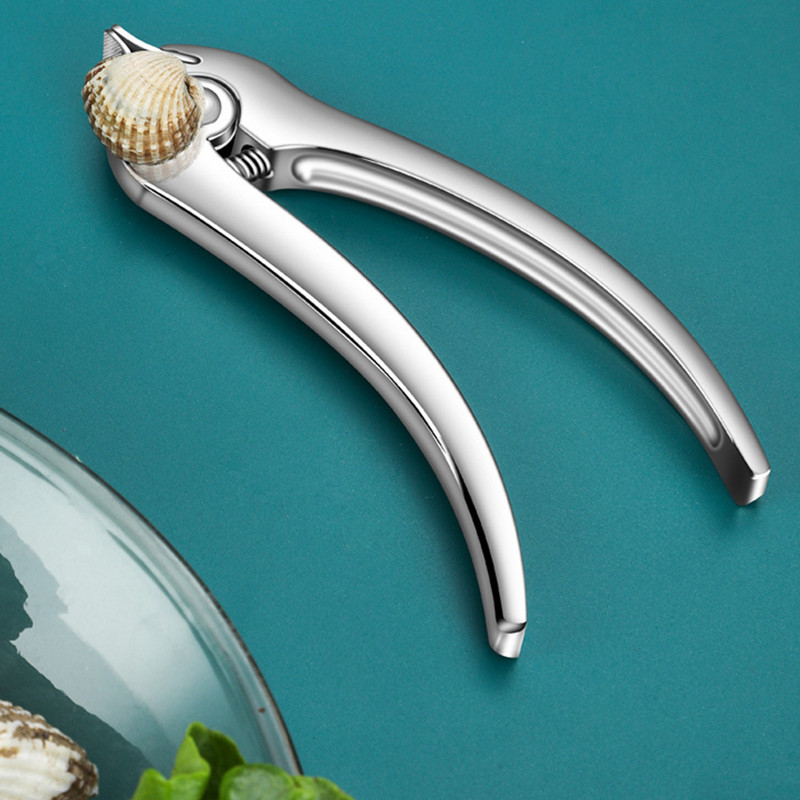 Deschizător de scoici din aliaj de zinc Clește multifuncțional pentru scoici de sânge Deschidetor de cleme pentru coajă Unelte durabile pentru fructe de mare Accesorii de bucătărie