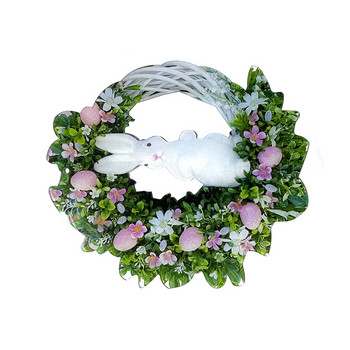 Πασχαλινά στεφάνια Διακόσμηση με λουλούδια κουνελάκι κουνέλι Γιρλάντα Διακόσμηση σπιτιού Διακοσμητικά στηρίγματα για πάρτι γενεθλίων Νυφικό σπίτι προμήθειες
