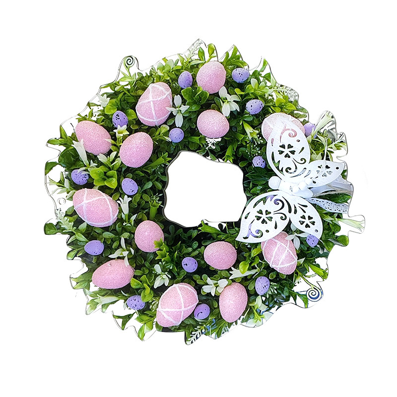 Πασχαλινά στεφάνια Διακόσμηση με λουλούδια κουνελάκι κουνέλι Γιρλάντα Διακόσμηση σπιτιού Διακοσμητικά στηρίγματα για πάρτι γενεθλίων Νυφικό σπίτι προμήθειες
