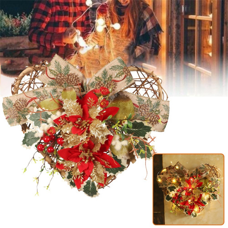 Jõulupärja südamekujuline festival siseruumides välitingimustes mitmeotstarbeliste tuledega koduukse kaunistamiseks