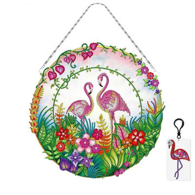 Coroană de Crăciun pictură cu diamant broderie desene animate Moș Crăciun punct de cruce ușă pandantiv suspendat Ghirlanda de flori Anul Nou 2023