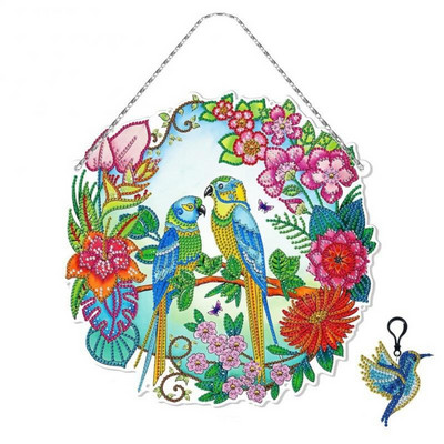 Coroană de Crăciun pictură cu diamant broderie desene animate Moș Crăciun punct de cruce ușă pandantiv suspendat Ghirlanda de flori Anul Nou 2023