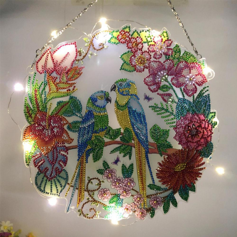 Coroană de Crăciun pictură cu diamant broderie desene animate Moș Crăciun punct de cruce ușă pandantiv suspendat Ghirlanda de flori Anul Nou 2023