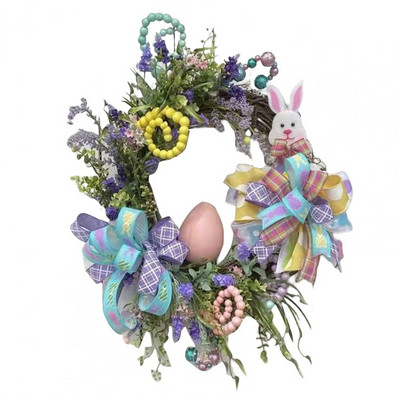 Uksepärg Erksavärviline lihavõttemuna vanik Pilkupüüdev ehitusatmosfäär Kunstlilled Lihavõttemunapärja kodukaunistus