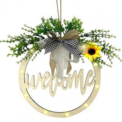 Ghirlandă din lemn Ghirlandă creativă cu litere imprimate cu design gol din lemn de Paște Bine ați venit acasă Semn agățat pentru consumabile pentru petreceri de Paște