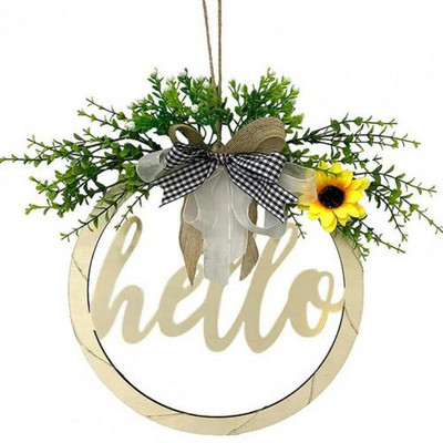 Ghirlandă din lemn Ghirlandă creativă cu litere imprimate cu design gol din lemn de Paște Bine ați venit acasă Semn agățat pentru consumabile pentru petreceri de Paște