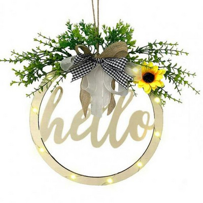 Ghirlandă din lemn Ghirlandă creativă cu litere imprimate cu design gol din lemn de Paște Bine ați venit acasă Semn agățat pentru consumabile pentru petreceri de Paște