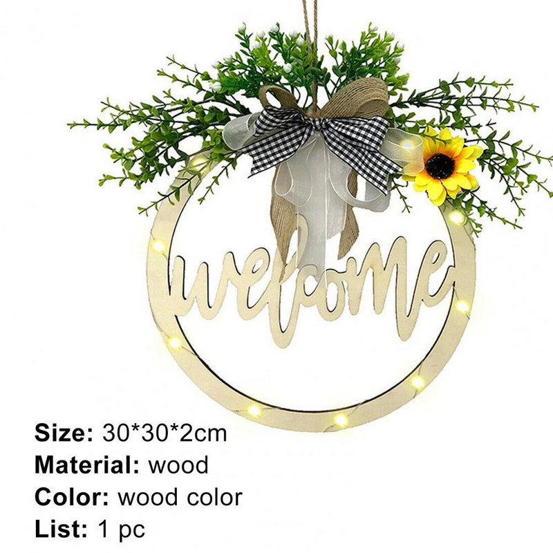 Ghirlandă din lemn Ghirlandă creativă cu litere imprimate cu design gol din lemn de Paște Bine ați venit acasă Semn agățat pentru consumabile pentru petreceri de Paște