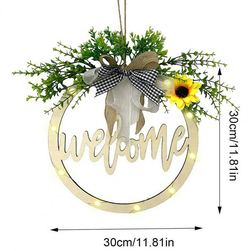 Ghirlandă din lemn Ghirlandă creativă cu litere imprimate cu design gol din lemn de Paște Bine ați venit acasă Semn agățat pentru consumabile pentru petreceri de Paște