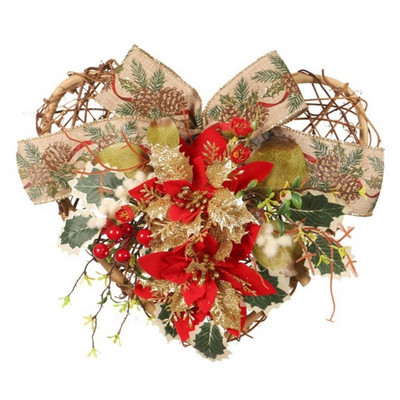 Jõulupärja südamekujuline festival siseruumides välitingimustes mitmeotstarbeliste tuledega koduukse kaunistamiseks