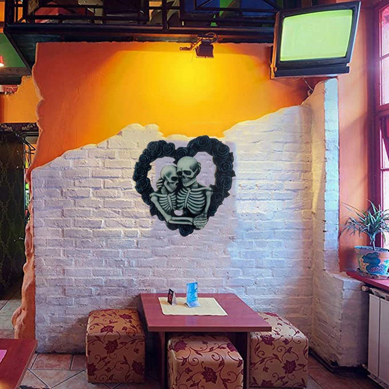 Gollum Head Ζευγάρι Πόρτας Πινακίδα ροζ στεφάνι Κρεμαστό χριστουγεννιάτικο διακοσμητικό σπίτι του Αγίου Βαλεντίνου Στολίδι για γάτα Μνημείο Gnome γιρλάντα