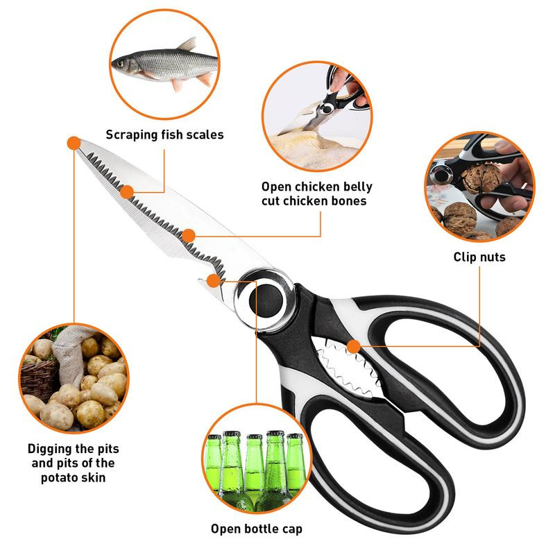 Foarfece de bucătărie pentru fructe de mare Foarfece profesionale pentru păsări de curte Foarfece de bucătărie Foarfece pentru tăiere Scule de bucătărie Accesorii