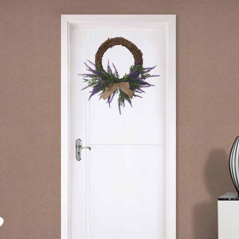 Coroană fermecătoare din ratan Coroană agățată din plastic Coroană reutilizabilă fără decolorare pentru ușă pentru baby Shower