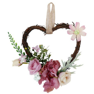 Dekoracija doma Zelena biljka u obliku srca Kolokacija girlanda Dnevni boravak Unutarnji zid Viseći ukrasi za svadbena vrata