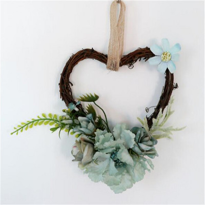 Dekoracija doma Zelena biljka u obliku srca Kolokacija girlanda Dnevni boravak Unutarnji zid Viseći ukrasi za svadbena vrata