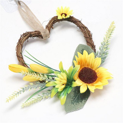 Dekoracija doma Zelena biljka u obliku srca Kolokacija girlanda Dnevni boravak Unutarnji zid Viseći ukrasi za svadbena vrata