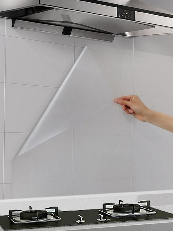 Skaidrus sienos apsaugos virtuvės skaidrus, blizgus, lipnus, aliejui atsparus vandeniui atsparus lipdukas Nuimamas apsauginis spintelės purslas