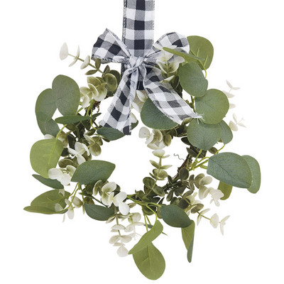 Ziemassvētku priekšējo durvju vainags mākslīgo lapu vīnogulāju rotājums vītnes sienas piekarināms ornaments guļamistabas biroja viesistabai