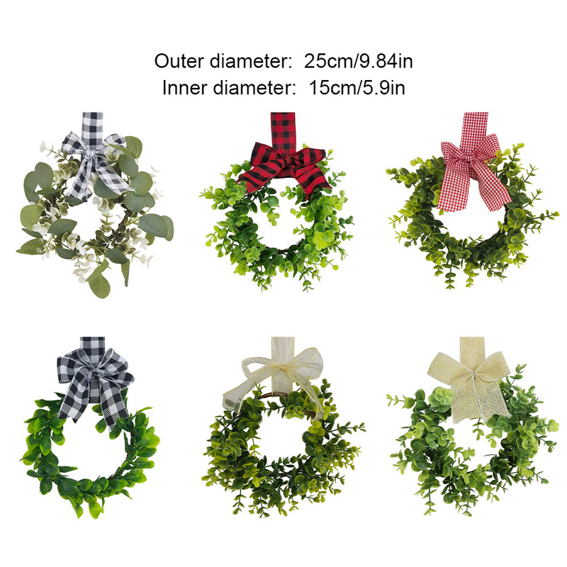 Ziemassvētku priekšējo durvju vainags mākslīgo lapu vīnogulāju rotājums vītnes sienas piekarināms ornaments guļamistabas biroja viesistabai