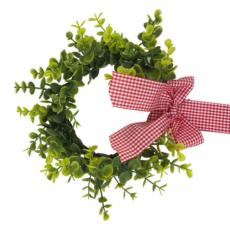 Ziemassvētku priekšējo durvju vainags mākslīgo lapu vīnogulāju rotājums vītnes sienas piekarināms ornaments guļamistabas biroja viesistabai