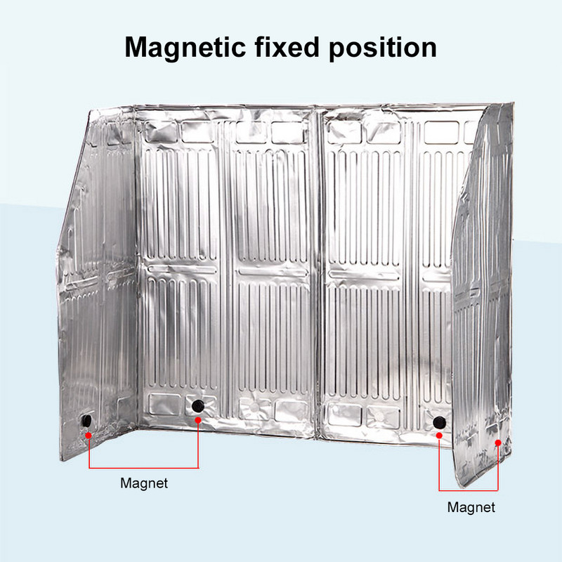 Dujinės viryklės apsauga Aliuminio sulankstoma alyvos pertvara virtuvės keptuvė, apsauga nuo alyvos taškymosi ekrano plokštė Virtuvės priedai