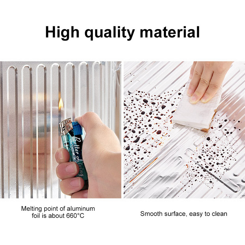 Dujinės viryklės apsauga Aliuminio sulankstoma alyvos pertvara virtuvės keptuvė, apsauga nuo alyvos taškymosi ekrano plokštė Virtuvės priedai