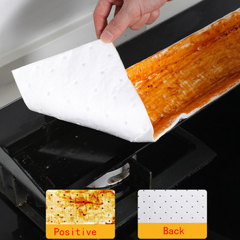 1 ролка Маслоабсорбираща хартия за еднократна употреба Кухненски аспиратор Привличане на намаслена хартия Филтър Екранен филм Инструмент за готвене Печене