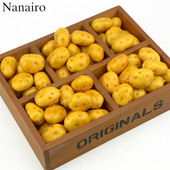 10 vnt Pigūs Mini bulvių putplasčio dirbtinės netikros vaisių daržovės namų vestuvių dekoravimui pažintinio žaislo valgomojo stalo puošmena