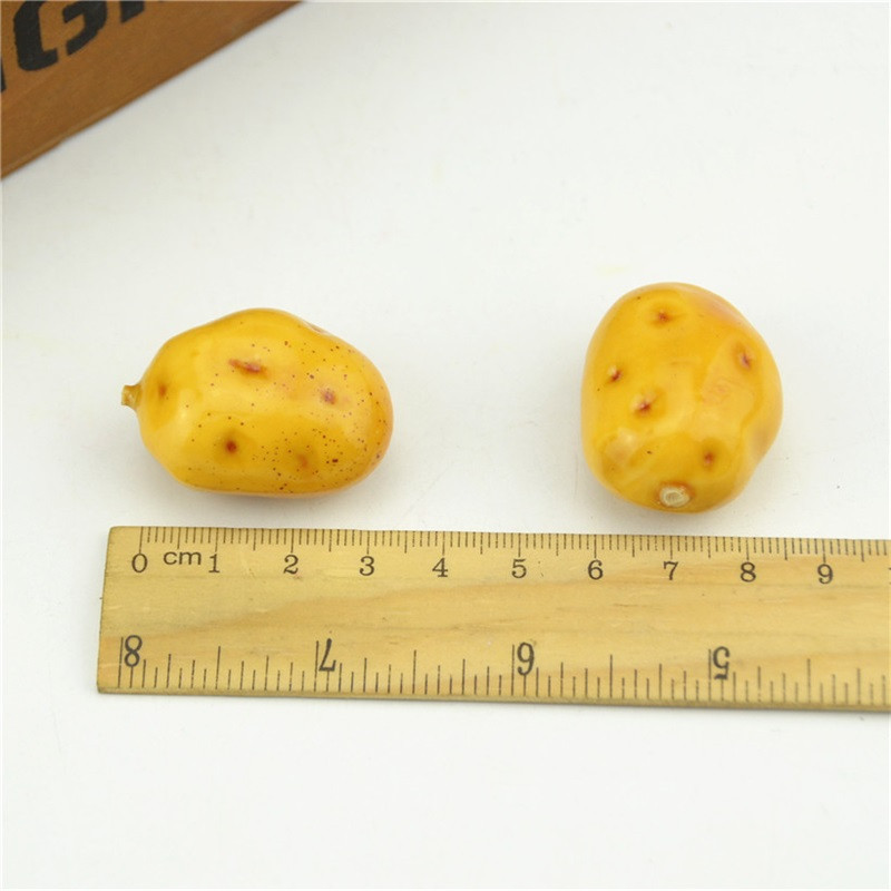 10 vnt Pigūs Mini bulvių putplasčio dirbtinės netikros vaisių daržovės namų vestuvių dekoravimui pažintinio žaislo valgomojo stalo puošmena