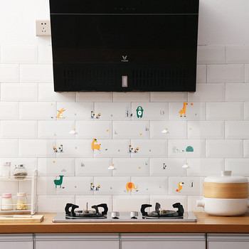 Αδιάβροχο λάδι κουζίνας Ταπετσαρία τοίχου Αυτοκόλλητη ταπετσαρία μπάνιου Αδιάβροχο τρίψιμο Μωσαϊκό Πλακάκι τοίχου Αυτοκόλλητο Διακόσμηση σπιτιού Κουζίνα