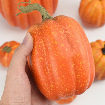 7 τμχ Τεχνητές κολοκύθες Fake Simulation Pumpkin Decoration Halloween Thanksgien