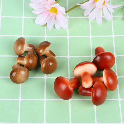 10Pcs/Lot 4cm Mini Fake Mushroom Simulation Fruit and Vegetable Bonsai Ornaments Home Holiday Decoration Photography Props