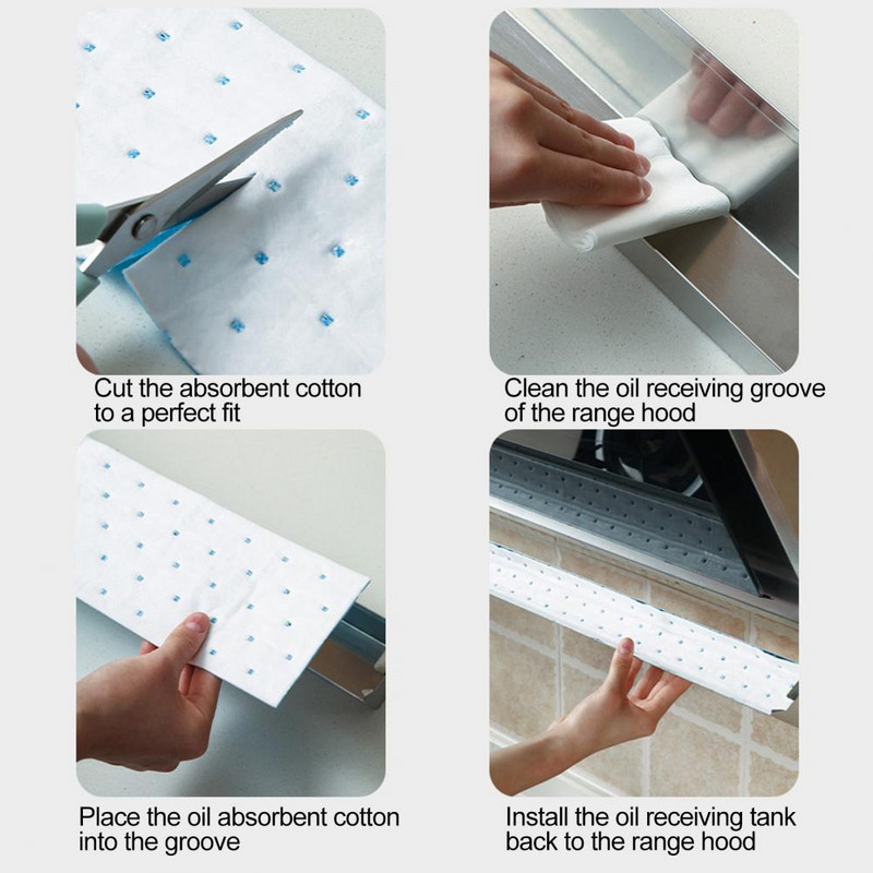 5 tk/kott Õli neelav puuvill, mitte flokuleeriv õhupuhasti puuvill Sliver külgmiselt imemisõli absorbeeriv puuvill