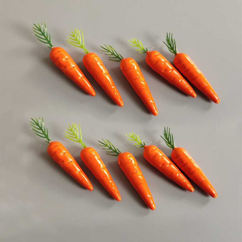 10 τεμ. Τεχνητό καρότο ψεύτικος αφρός λαχανικά Μίνι καρότο πασχαλινό πάρτι Διακόσμηση κούκλας σπιτιού Αξεσουάρ Φωτογραφικά φαγητά