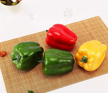 3 ΤΕΜ. Τεχνητό πιπέρι Διακόσμηση αφρού τσίλι Τεχνητά πλαστικά λαχανικά Ψεύτικα τεχνητά PE Fruit Μοντέλο πάρτι διακόσμηση κουζίνας