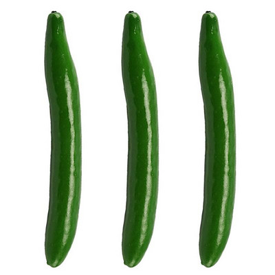 3gab 24cm mākslīgās simulācijas gurķu putas Dzīvā imitācija gurķu viltotu dārzeņu rekvizīti mājas virtuves dekorēšanai