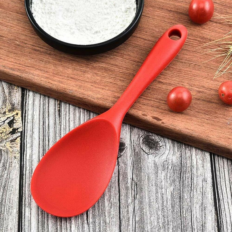Namų naudojimui didelis silikoninis ilgų kotų šaukštas Aukštos kokybės maišymo kaušas Virimo virtuvės sriubos šaukštai Stalo reikmenys Virtuvės priedai