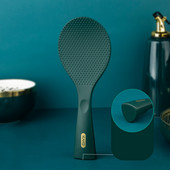 Gali atsistoti silikoninis šaukštas dvipusis nepridegantis ryžių viryklė Ryžių šaukštas aukštai temperatūrai atsparus ryžių kastuvas virtuvės reikmenys