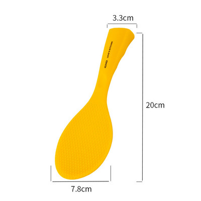 Gali atsistoti silikoninis šaukštas dvipusis nepridegantis ryžių viryklė Ryžių šaukštas aukštai temperatūrai atsparus ryžių kastuvas virtuvės reikmenys