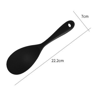 Aukštai temperatūrai atsparus silikoninis ryžių šaukštas su ilga rankena Maisto gaminimo įrankiai Virtuvės priedai