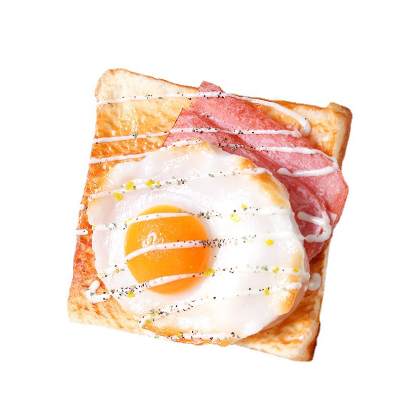 Симулация Яйчен тост Хляб Фалшив модел на храна Витрина