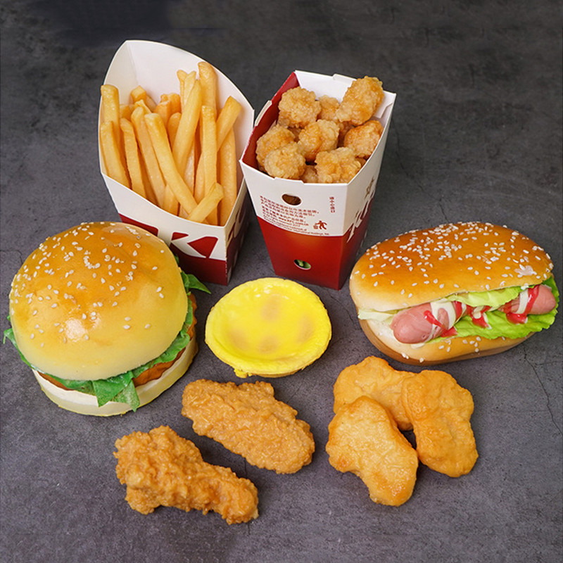 Simulacija Pileća krilca Rekviziti za lažnu hranu Kuhinjski dućan Trgovina Dekoracija Prženi škampi Rakovi Pečeni pileći bataci Model za nugget