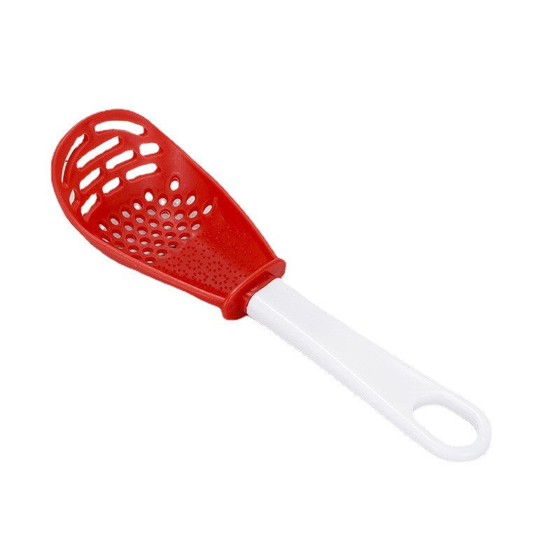 Koduköök Multifunktsionaalne keedulusikas keedulusikas silikoon Kuumakindel rippuv auk kartul küüslaugu survefilter